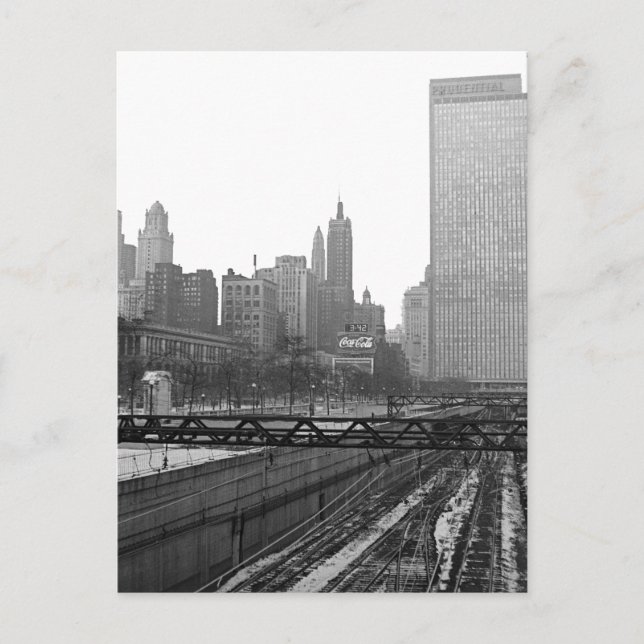 Carte Postale Chicago Rail Yards Michigan Avenue 1960 photo (Devant)