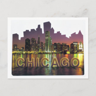 CARTE POSTALE CHICAGO SKYLINE4