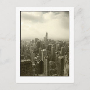 Carte Postale Chicago Skyline Mono
