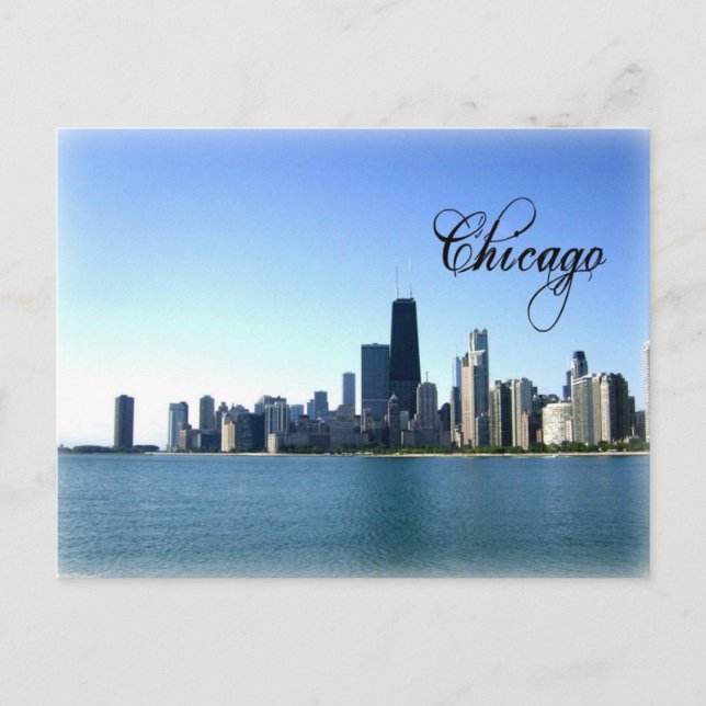 Carte Postale Chicago Skyline Photo en face du lac Michigan (Devant)
