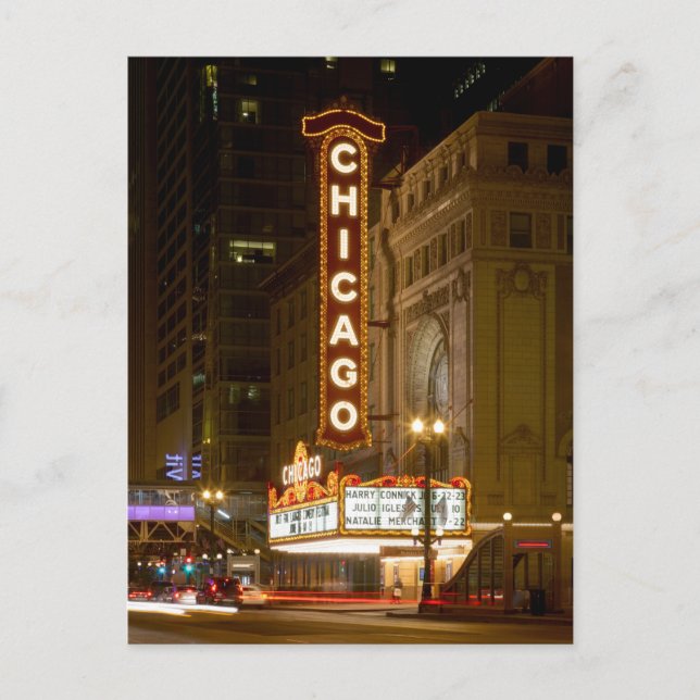 Carte Postale Chicago Theatre, Chicago Illinois Travel Post Card (Devant)