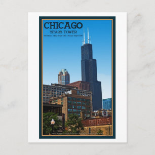 Carte Postale Chicago - Tour Sears