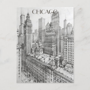 Carte Postale Chicago Travel