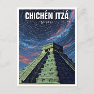 Carte Postale Chichen Itza Mexico Étoiles De Nuit De Voyage