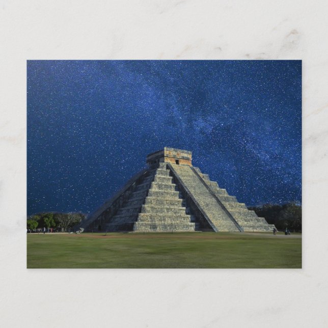 Carte Postale Chichen Itza, Mexique, pyramide (Devant)