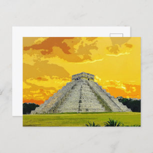 Carte Postale Chichen Itza Mexique Pyramide architecture ancienn