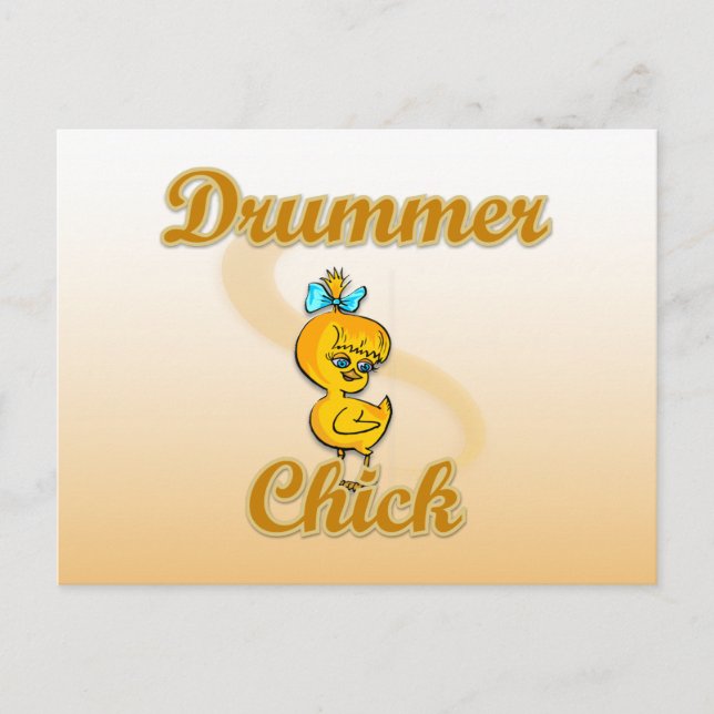 Carte Postale Chick batteur (Devant)