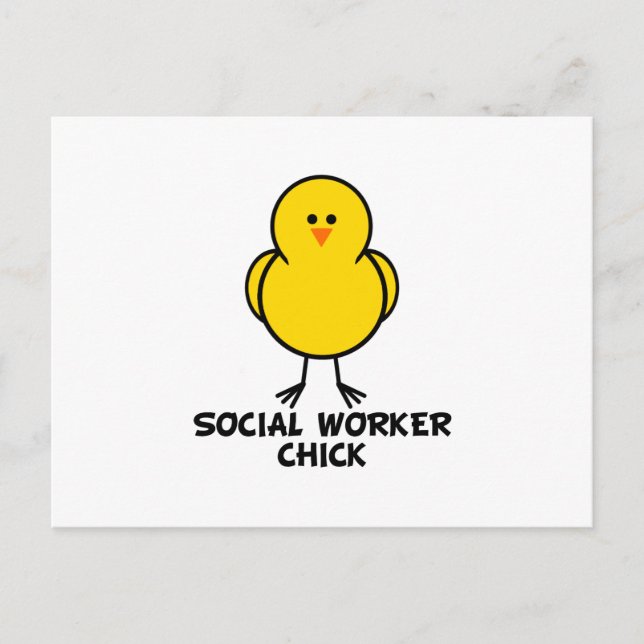Carte Postale Chick de travailleur social (Devant)