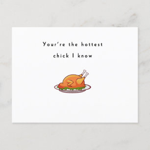 Carte Postale Chick le plus chaud que je connaisse, poulet drôle