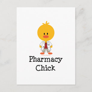 Carte postale Chick pour la pharmacie
