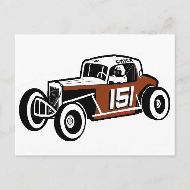 Carte Postale Chick Stockwell Old Time Race Car Racearena (Devant)