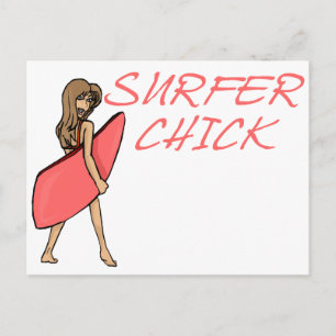 Carte Postale Chick surfer