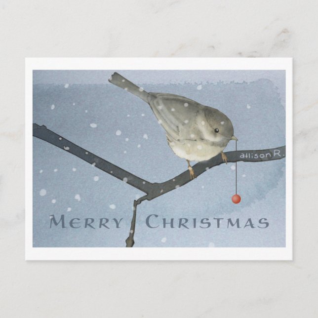 Carte Postale Chickadee d'hiver (Devant)