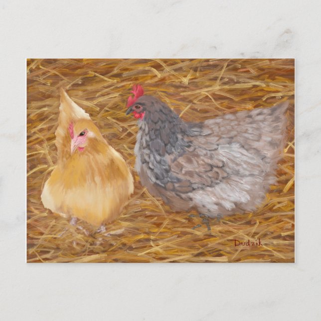 Carte Postale Chicken Friends JW (Devant)