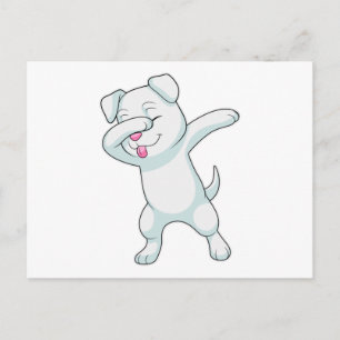 Carte Postale Chien à la danse hip hop Dab
