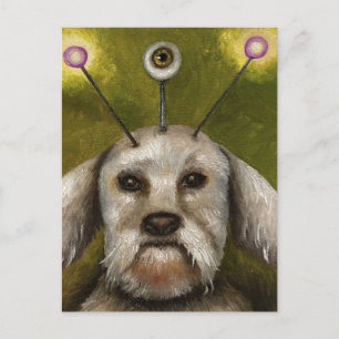 Carte Postale Chien Alien