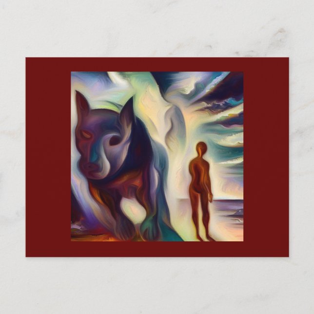 Carte Postale Chien animal Spirit 2 (Devant)