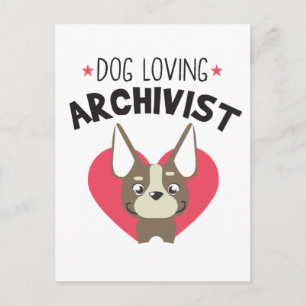 Carte Postale Chien archiviste