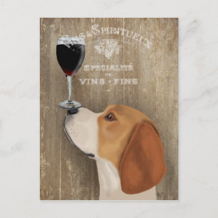 Carte Postale Chien Au Vin Beagle