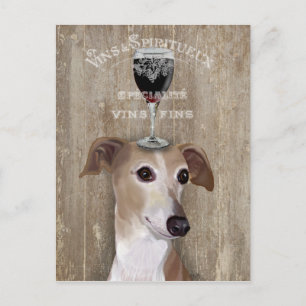 Carte Postale Chien Au Vin Greyhound