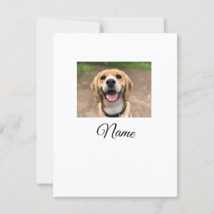 Carte Postale Chien chat photo ajouter le nom de l'animal de com