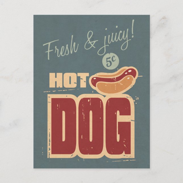 Carte Postale Chien chaud (Devant)