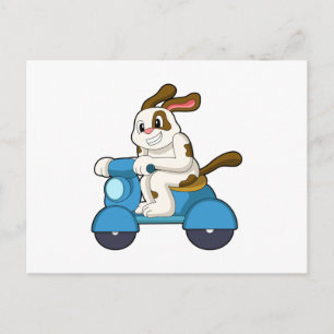 Carte Postale Chien comme Biker avec Scooter.PNG