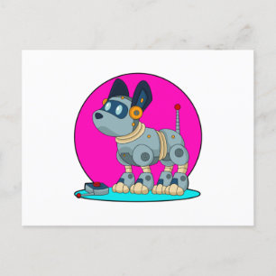 Carte Postale Chien comme robot