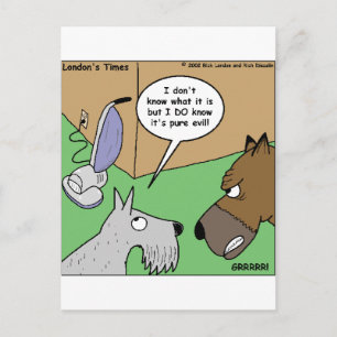 Carte Postale Chien contre aspirateur Cadeaux et objets de colle