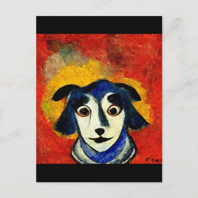 Carte Postale Chien dans le style de Marc Chagall (Devant)