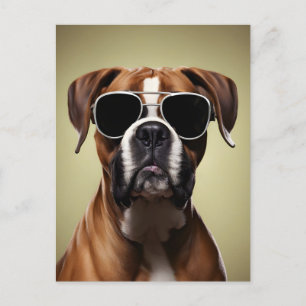 Carte Postale Chien de boîte cool