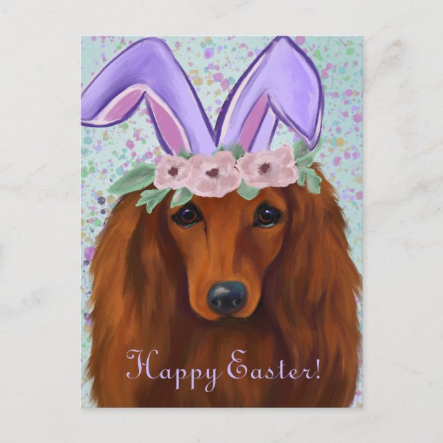 CARTE POSTALE CHIEN DE CHIEN ROUGE (Devant)