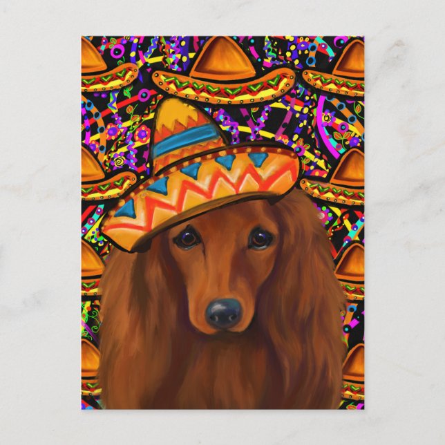 CARTE POSTALE CHIEN DE CHIEN ROUGE (Devant)