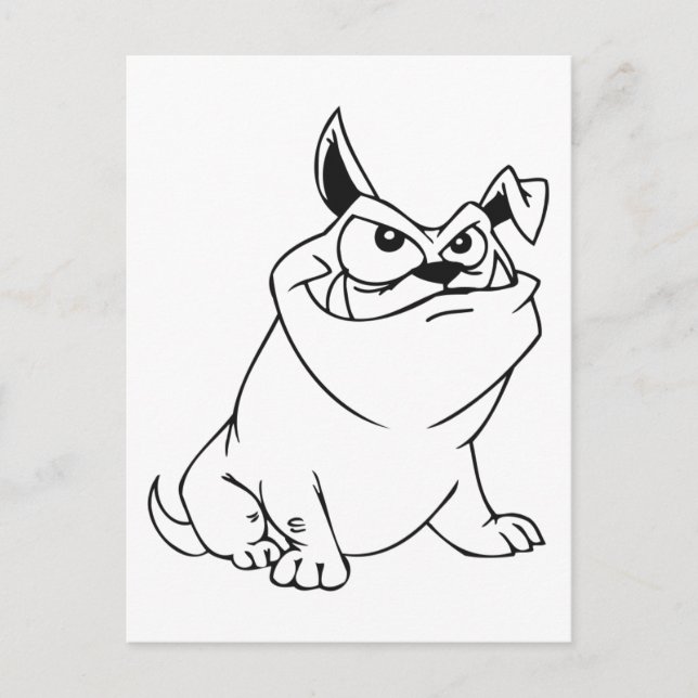 Carte Postale Chien de dessin (Devant)