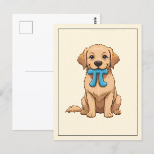 Carte Postale Chien De Jour Pi Avec Symbole Pi   Joyeuse Journée