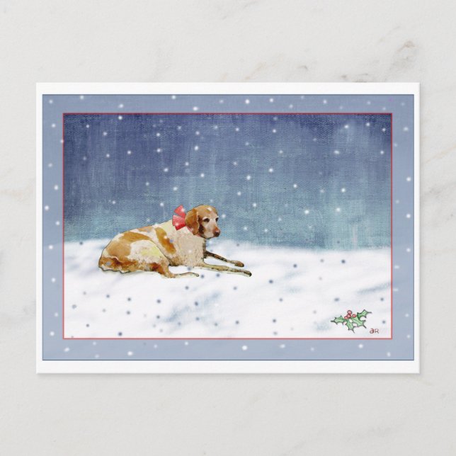 Carte postale Chien de Neige (Devant)