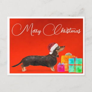 Carte Postale Chien de Noël Joyeux Noël