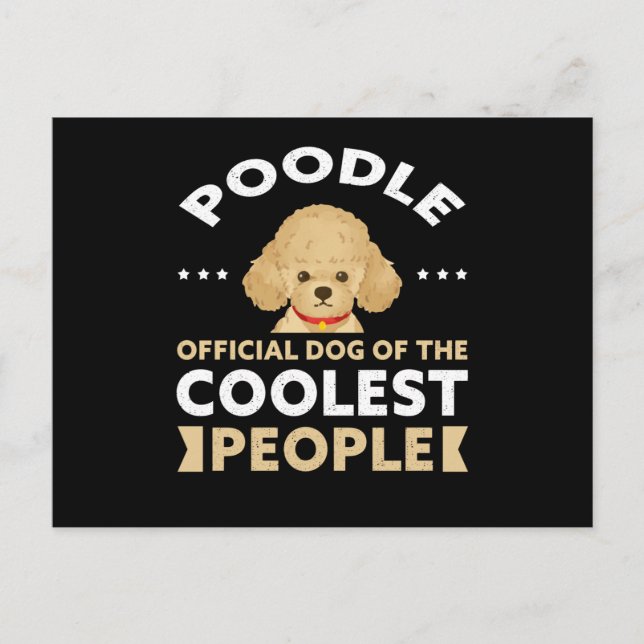 Carte Postale Chien De Poodle Du Plus Coolé | Poodles du proprié (Devant)