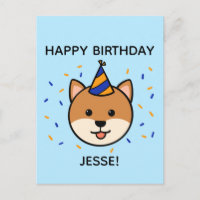 Chien de Shiba Inu | Salutation d'anniversaire ble