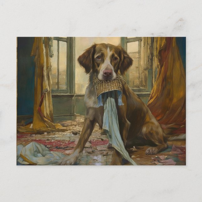 Carte Postale Chien d'IA détruit (Devant)