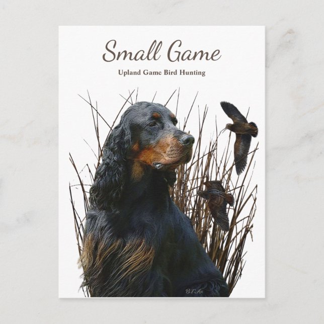 Carte Postale Chien d'oiseaux, Jeu de l'Upland Chasse aux oiseau (Devant)