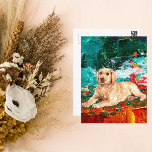 Carte Postale Chien du Labrador artistique Abstrait