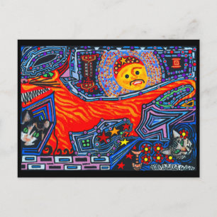 Carte Postale Chien et chats du diable de Tasmanie en espagnol d