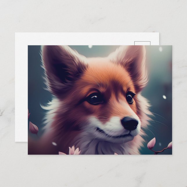 Carte Postale Chien Fox (Devant / Derrière)