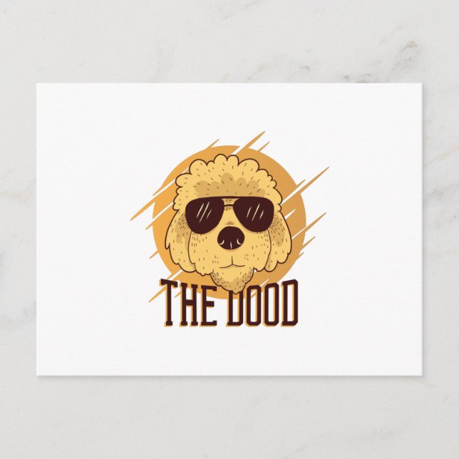 Carte Postale Chien Goldendoodle cool (Devant)