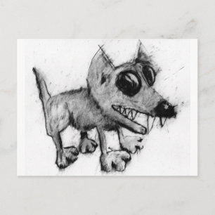 Carte Postale chien gris