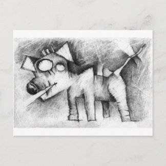 Carte Postale chien lanceur