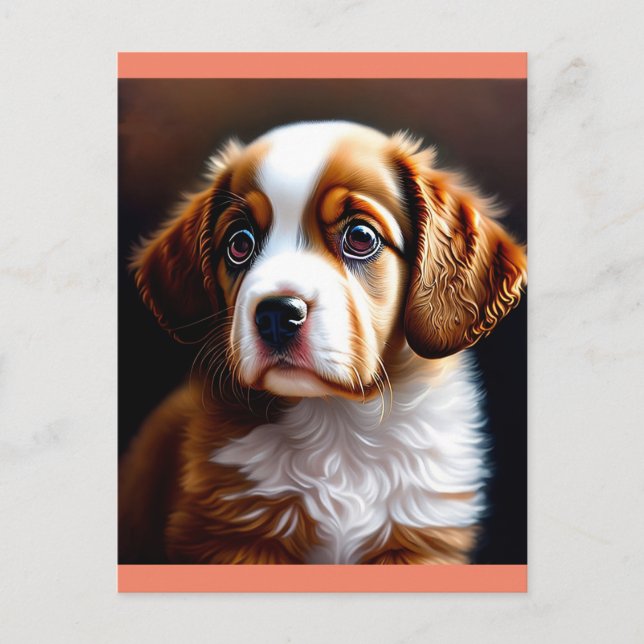 Carte Postale chien mignon (Devant)