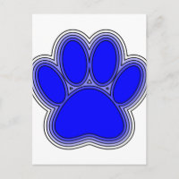 Chien Paw En Bleu Avec Contours