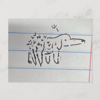 Carte Postale Chien pissenlit